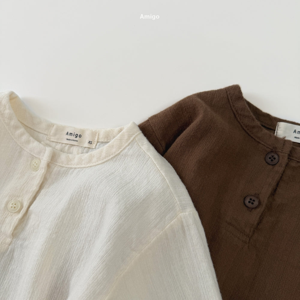 韓國童裝 26秋| AM08 Natural Peach Shirt 襯衫 (80-120)
