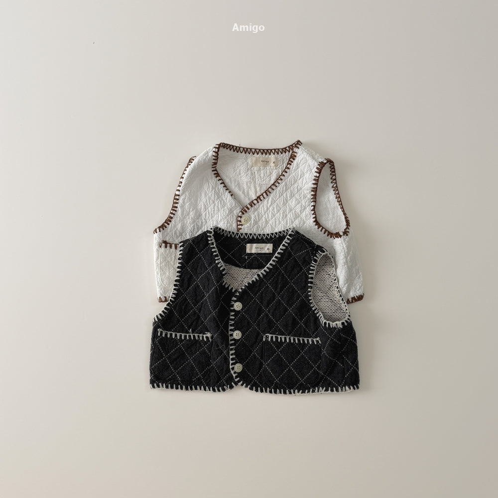韓國童裝 26秋| AM01 Quilted Mello Vest 背心 (80-120)