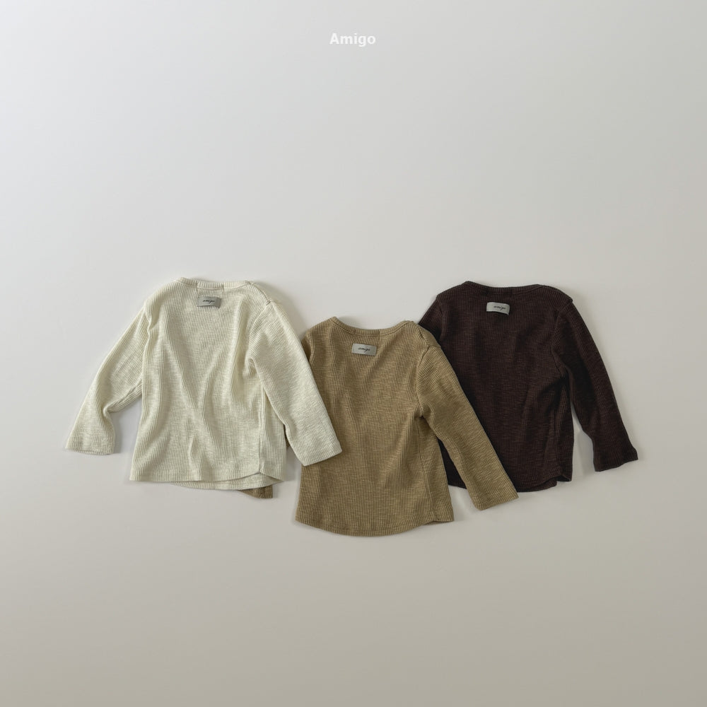 韓國童裝 26秋| AM13 Ellie Ribbed T-shirt 上衣 (80-120)