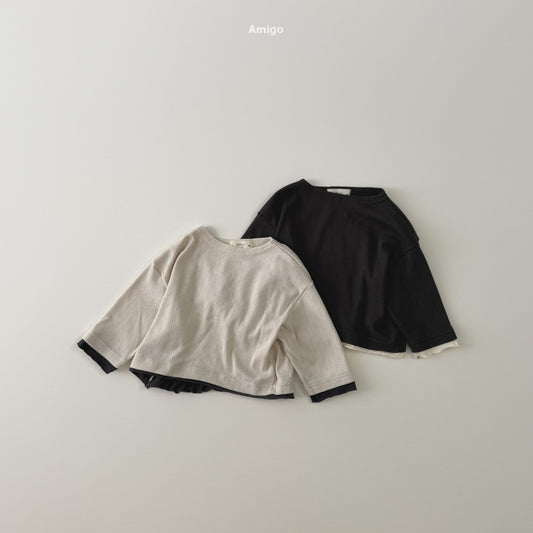 韓國童裝 26秋| AM12 Layered T-shirt 上衣 (80-120)