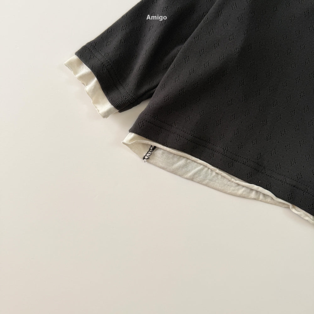 韓國童裝 26秋| AM12 Layered T-shirt 上衣 (80-120)