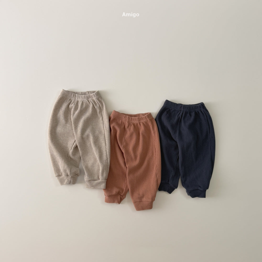 韓國童裝 26秋| AM36 Haute Waffle Pants 長褲 (80-120)