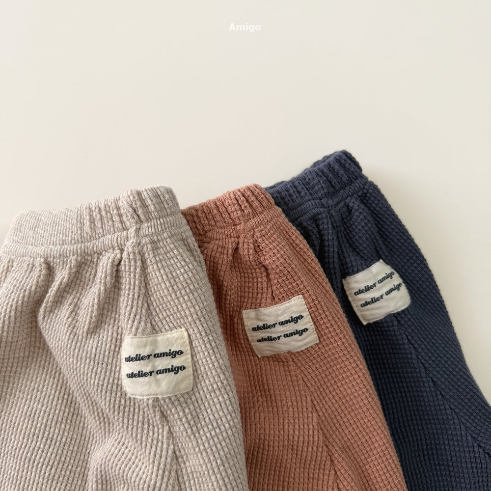 韓國童裝 26秋| AM36 Haute Waffle Pants 長褲 (80-120)