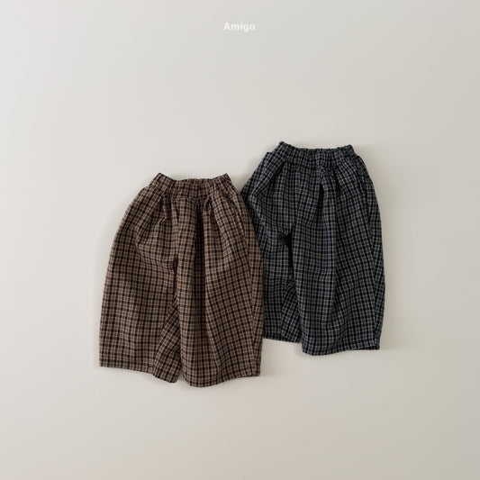 韓國童裝 26秋| AM39 Domino Check Pants 長褲 (80-120)