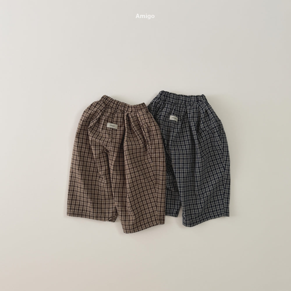 韓國童裝 26秋| AM39 Domino Check Pants 長褲 (80-120)