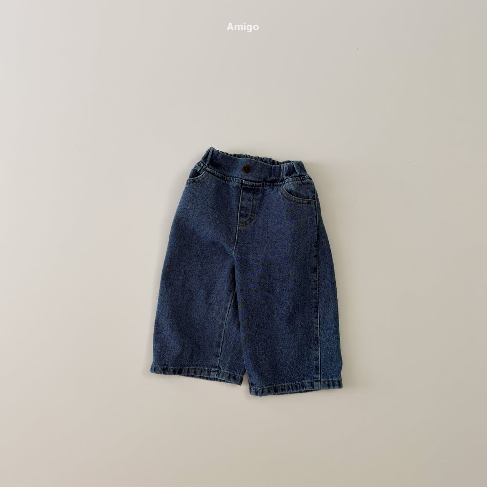 韓國童裝 26秋| AM35 Curve Denim Pants 牛仔褲 (80-120)