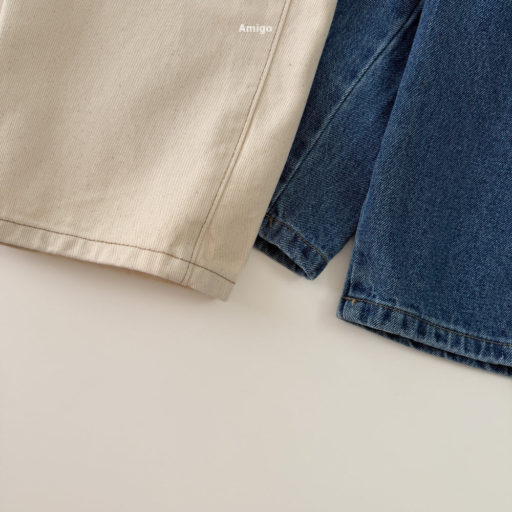 韓國童裝 26秋| AM35 Curve Denim Pants 牛仔褲 (80-120)