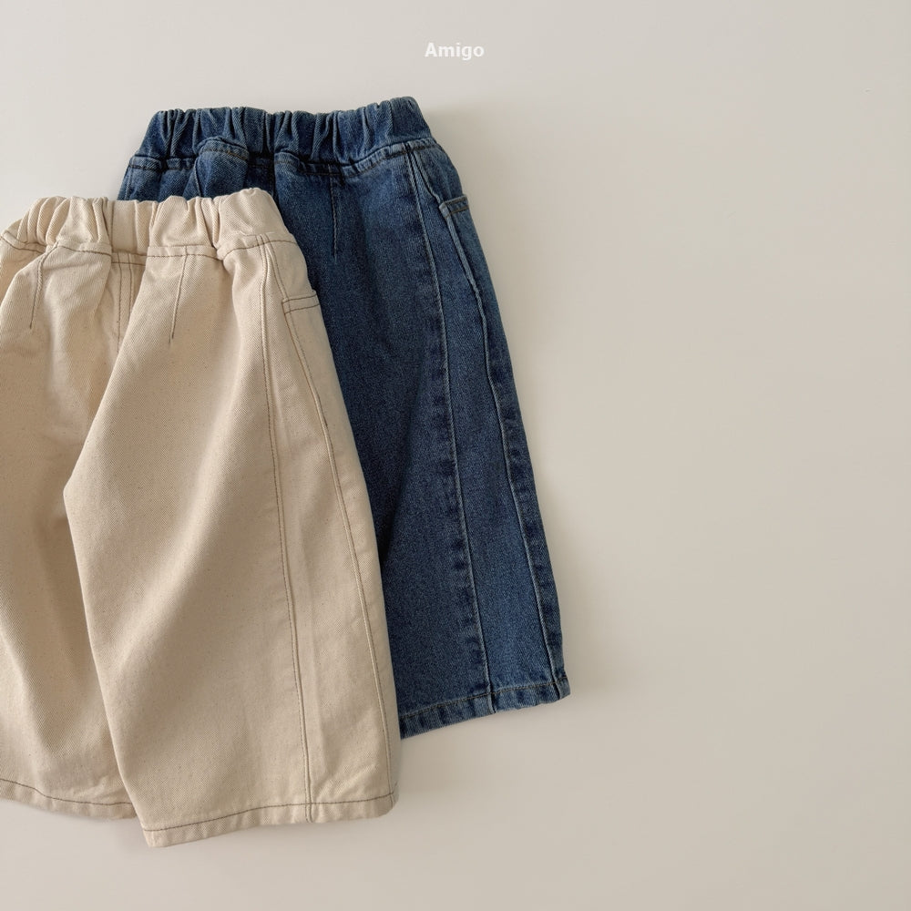 韓國童裝 26秋| AM35 Curve Denim Pants 牛仔褲 (80-120)