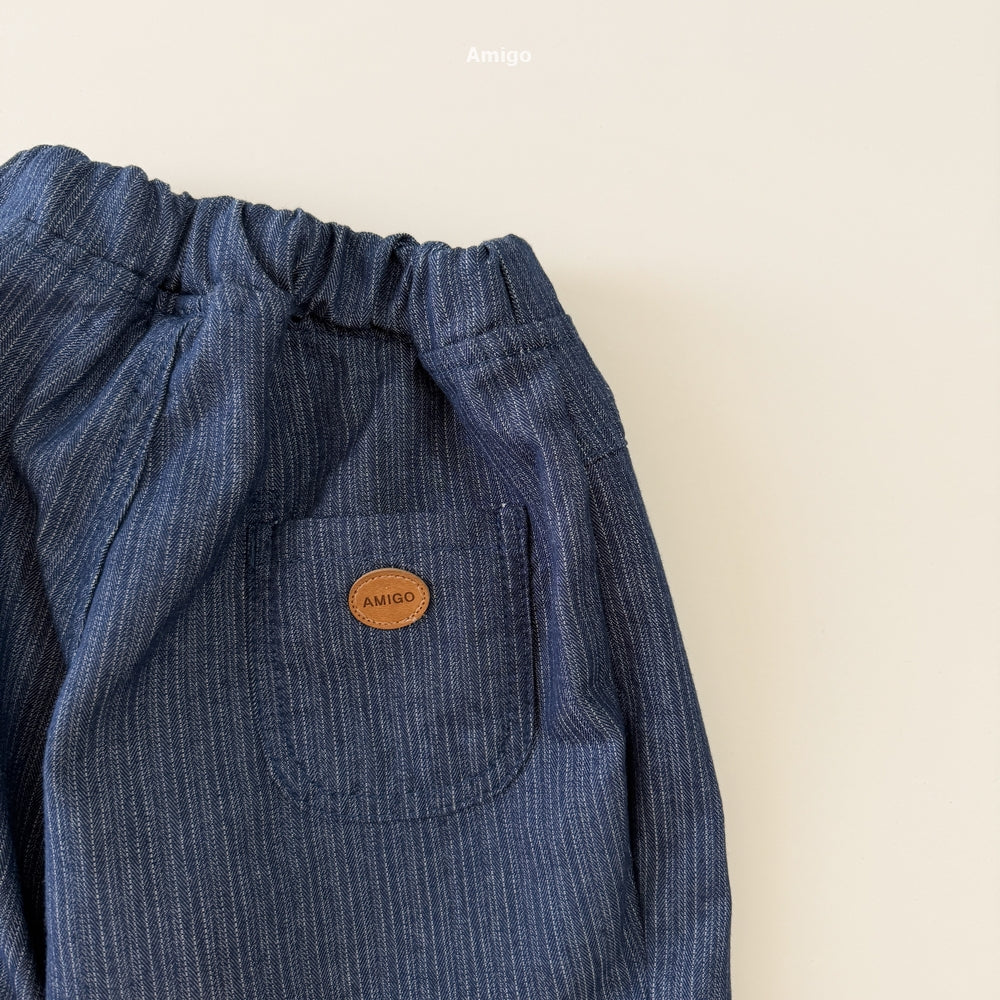 韓國童裝 26秋| AM25 Crop Herringbone Denim Pants 牛仔褲 (80-120)