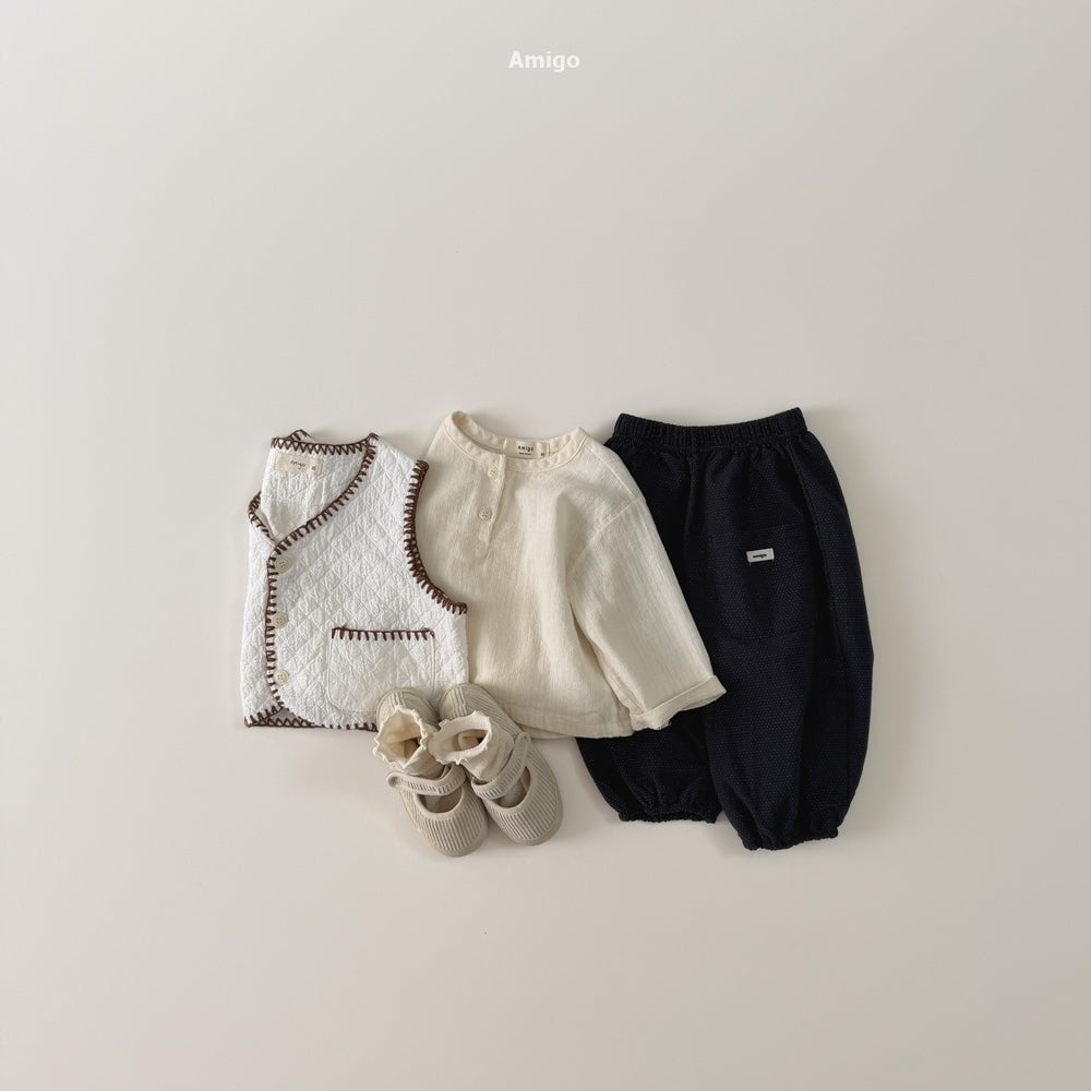 韓國童裝 26秋| AM01 Quilted Mello Vest 背心 (80-120)