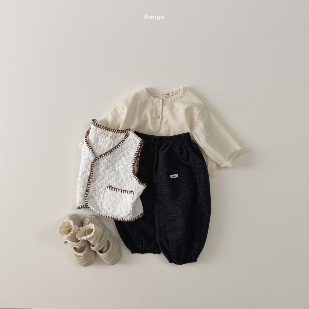 韓國童裝 26秋| AM08 Natural Peach Shirt 襯衫 (80-120)