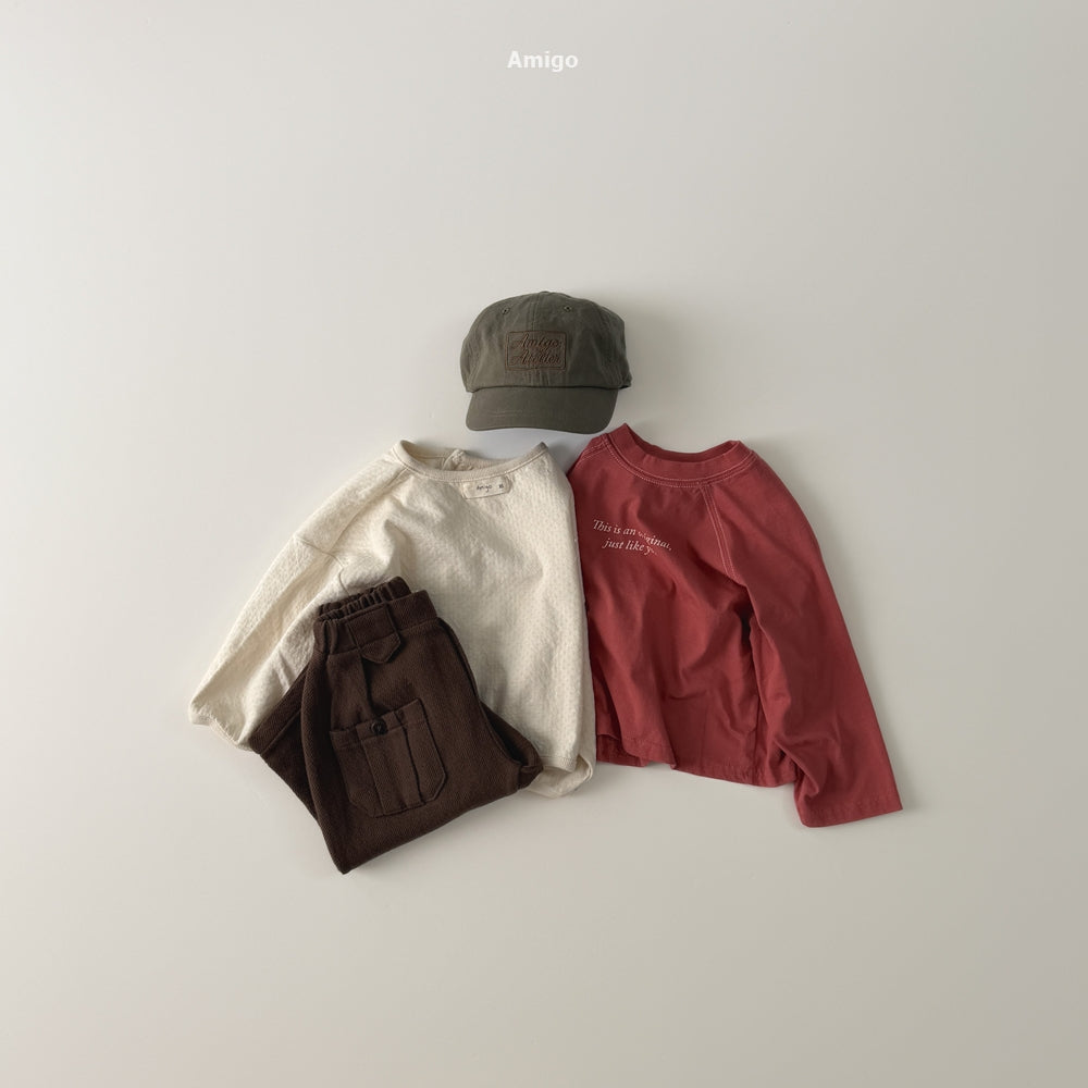 韓國童裝 26秋| AM14 Vanilla Stitch T-shirt 上衣 (80-120)