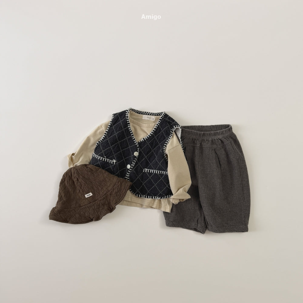 韓國童裝 26秋| AM01 Quilted Mello Vest 背心 (80-120)