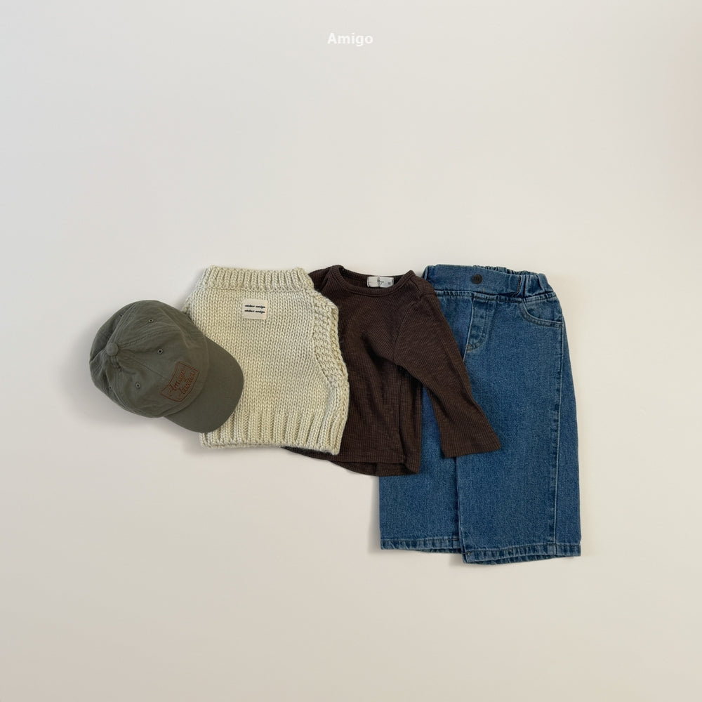 韓國童裝 26秋| AM13 Ellie Ribbed T-shirt 上衣 (80-120)