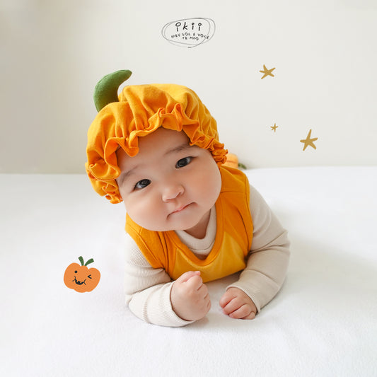 Halloween 2025 新品 氣球南瓜兩件套裝（連身衣+帽子）