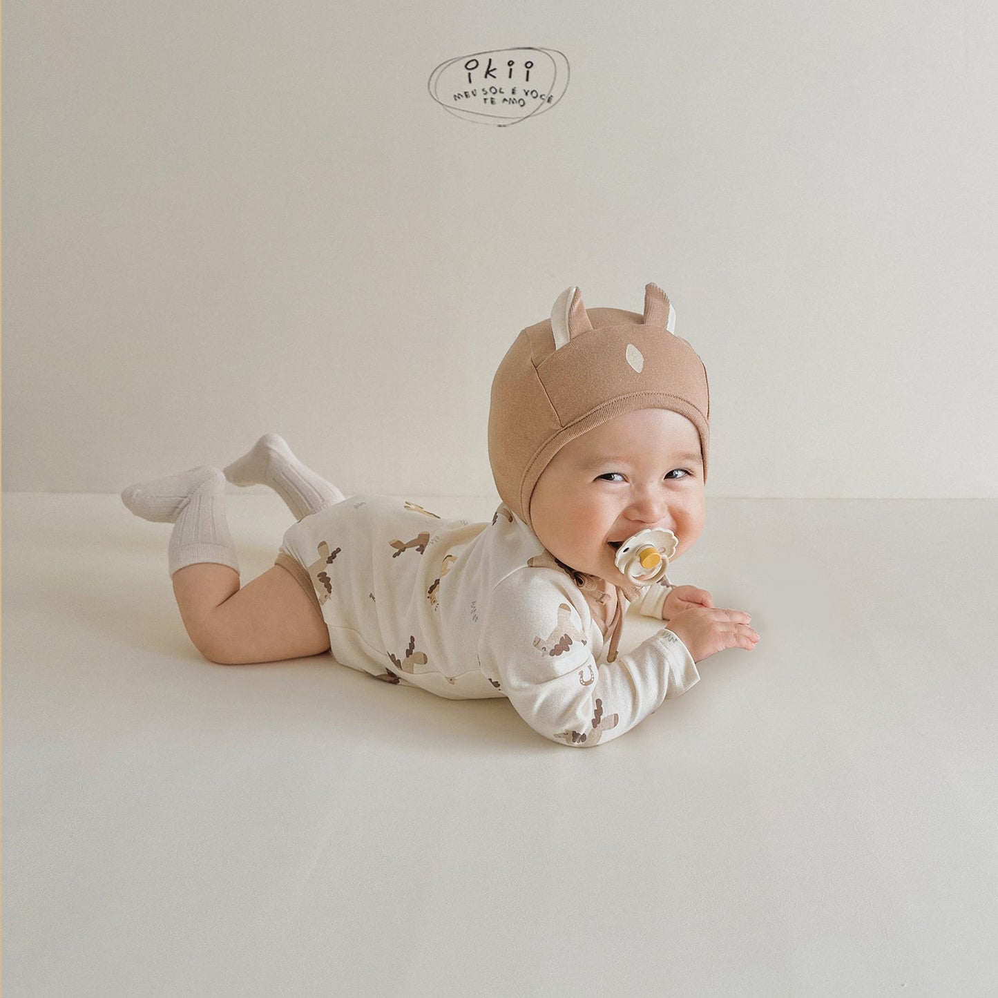 【現貨+預訂】ikii / Horse Baby 可愛馬仔連身衣連帽套裝 (Farm Horse)