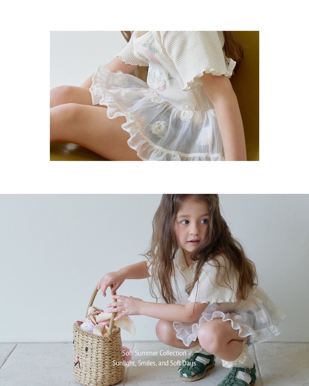 韓國童裝 26夏| MN01 Rose Strap OPS 玫瑰細肩帶洋裝 (90-120cm)