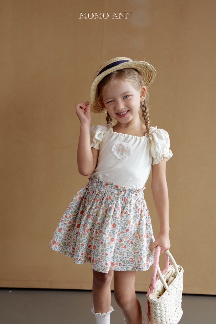 韓國童裝 26夏| MN15 Art Puff Tee 藝術泡泡袖T恤 (90-130cm)