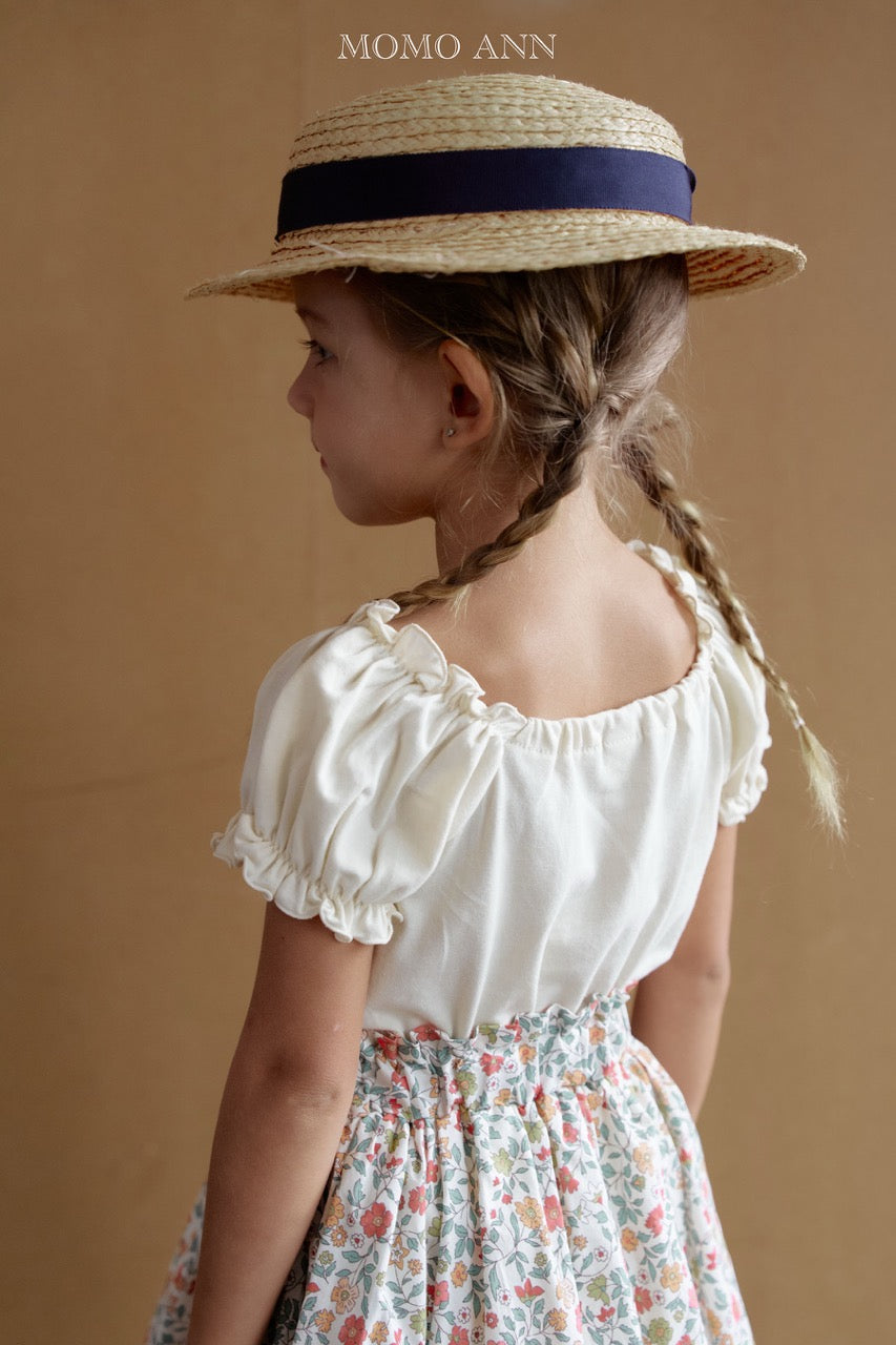 韓國童裝 26夏| MN15 Art Puff Tee 藝術泡泡袖T恤 (90-130cm)