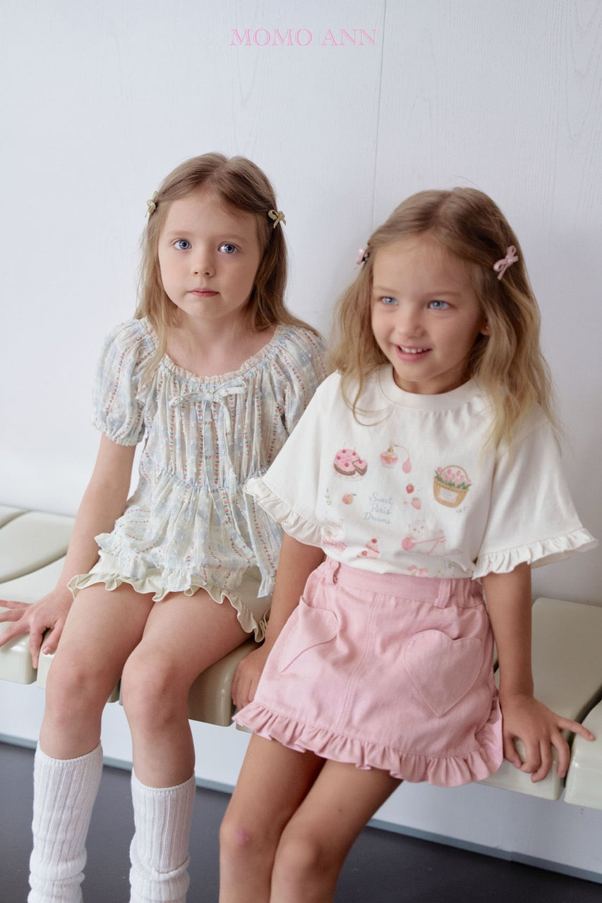 韓國童裝 26夏| MN28 Frill Heart Skirt 荷葉邊愛心裙 (90-130cm)