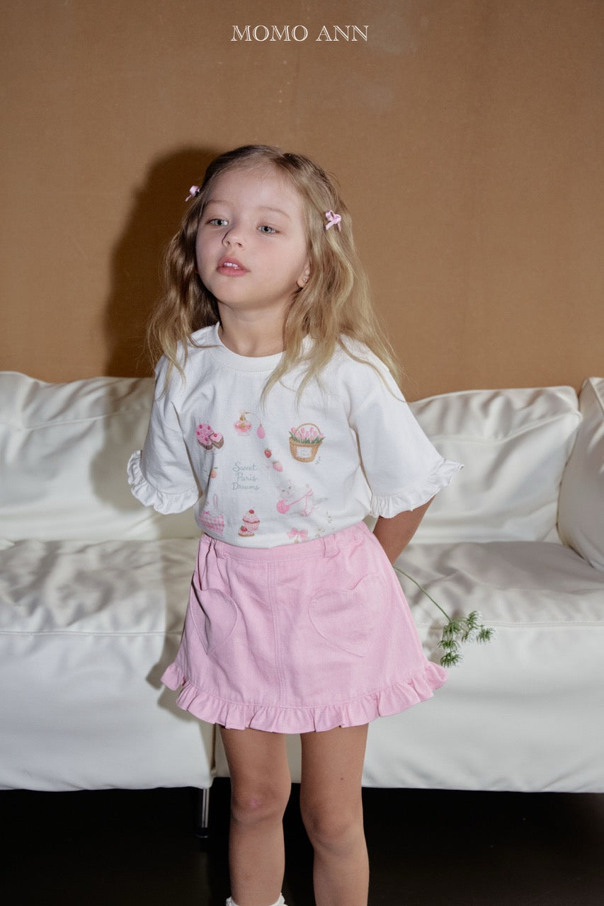 韓國童裝 26夏| MN28 Frill Heart Skirt 荷葉邊愛心裙 (90-130cm)
