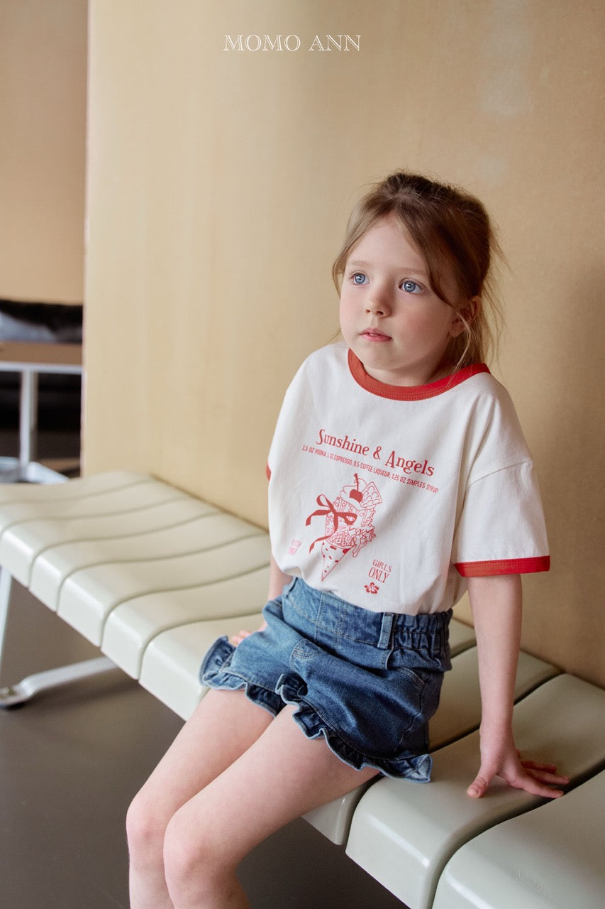 韓國童裝 26夏| MN18 Frill Denim Shorts 荷葉邊牛仔短褲 (90-140cm)