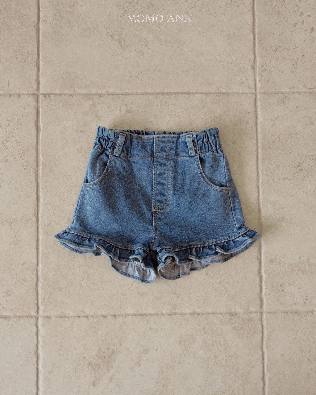 韓國童裝 26夏| MN18 Frill Denim Shorts 荷葉邊牛仔短褲 (90-140cm)