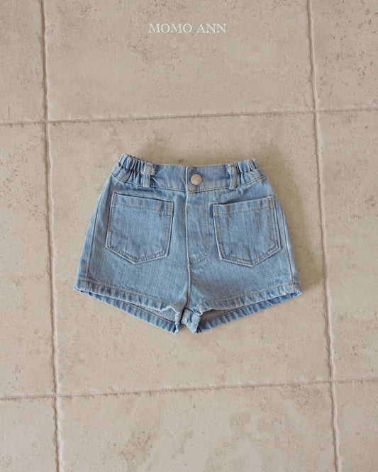 韓國童裝 26夏| MN17 Pocket Short Denim 口袋牛仔短褲 (90-140cm)
