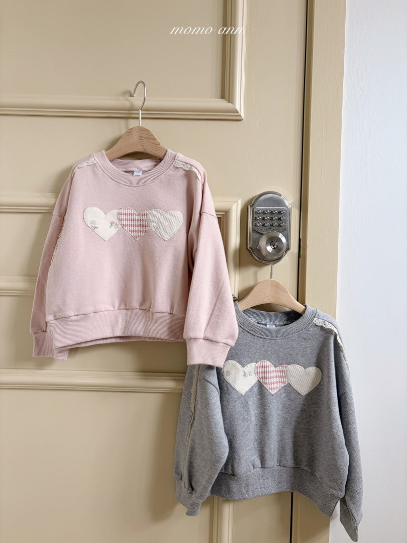 韓國童裝 26秋| MN22 Heart Patch Sweatshirt 衛衣 (80-130)
