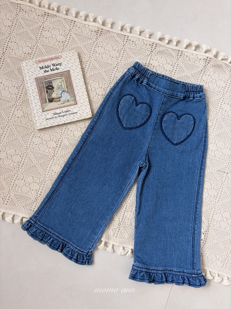 韓國童裝 26秋| MN28 Frill Jeans 牛仔褲 (90-130)