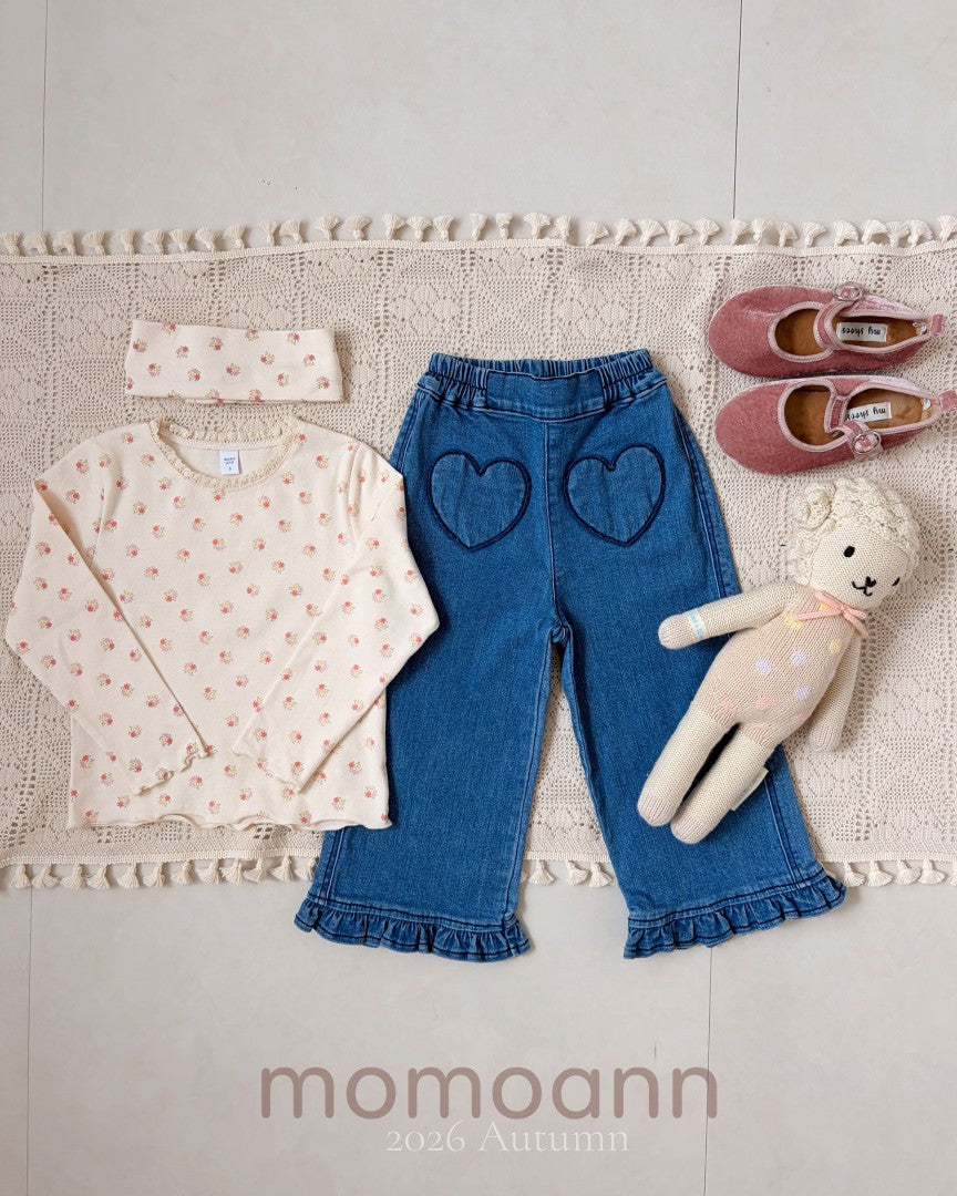 韓國童裝 26秋| MN28 Frill Jeans 牛仔褲 (90-130)