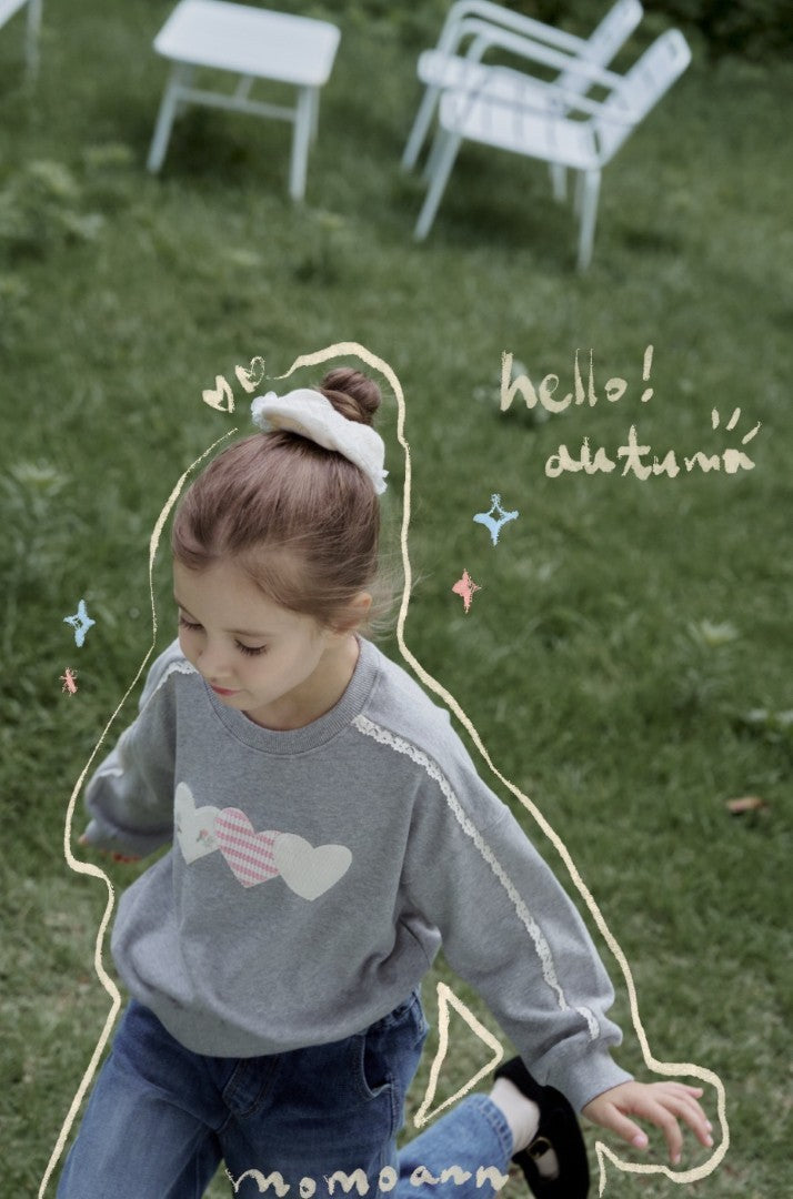 韓國童裝 26秋| MN22 Heart Patch Sweatshirt 衛衣 (80-130)