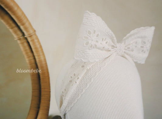 現貨▷ 韓國童裝 | 髮帶 Lace Ribbon Hairband 蝴蝶結頭帶 - FLO | FLOWERKKOCH 