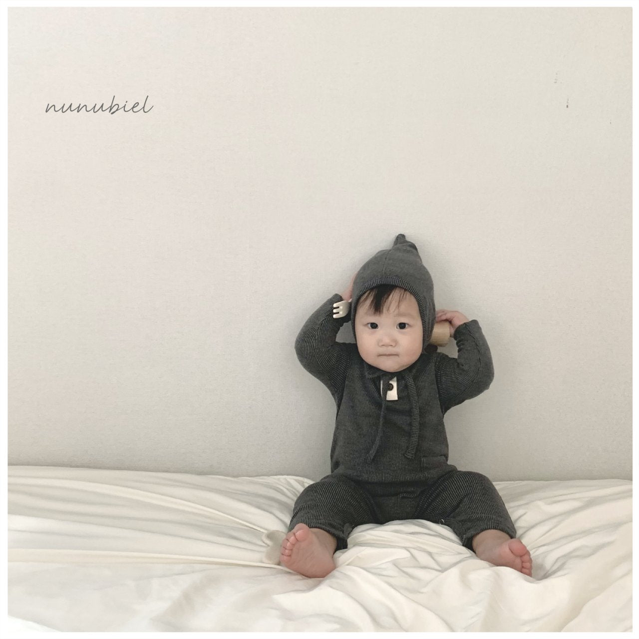 韓國童裝 | 居家服 睡衣 Loze romper & bonnet (Baby) - FLO | FLOWERKKOCH 