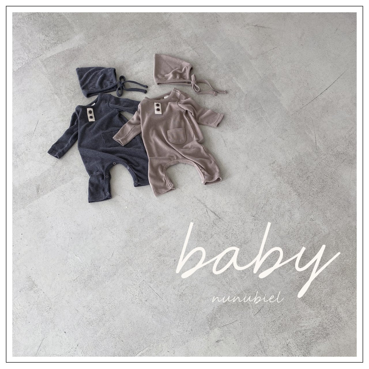 韓國童裝 | 居家服 睡衣 Loze romper & bonnet (Baby) - FLO | FLOWERKKOCH 