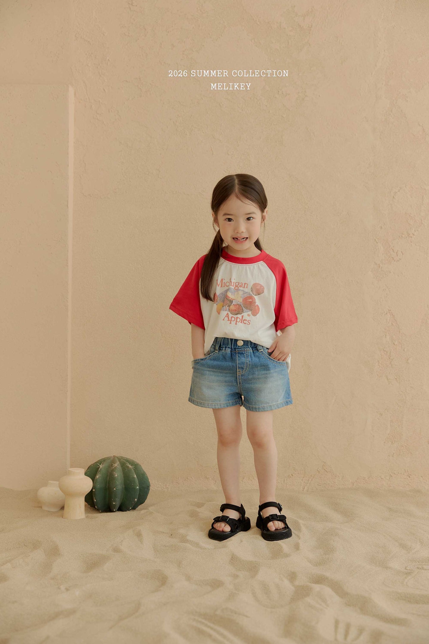 韓國童裝 26夏| ME40 Apple Raglan T 蘋果插肩T恤 (80-140cm)
