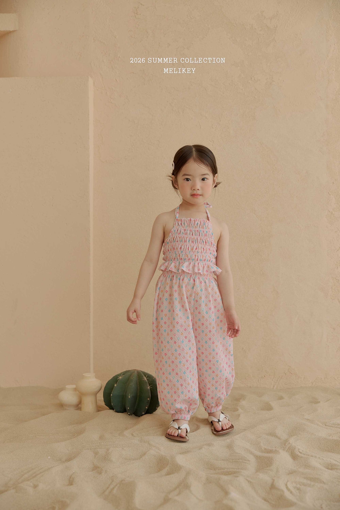 韓國童裝 26夏| ME65 Jelly Flower Frill Set (90-130cm)