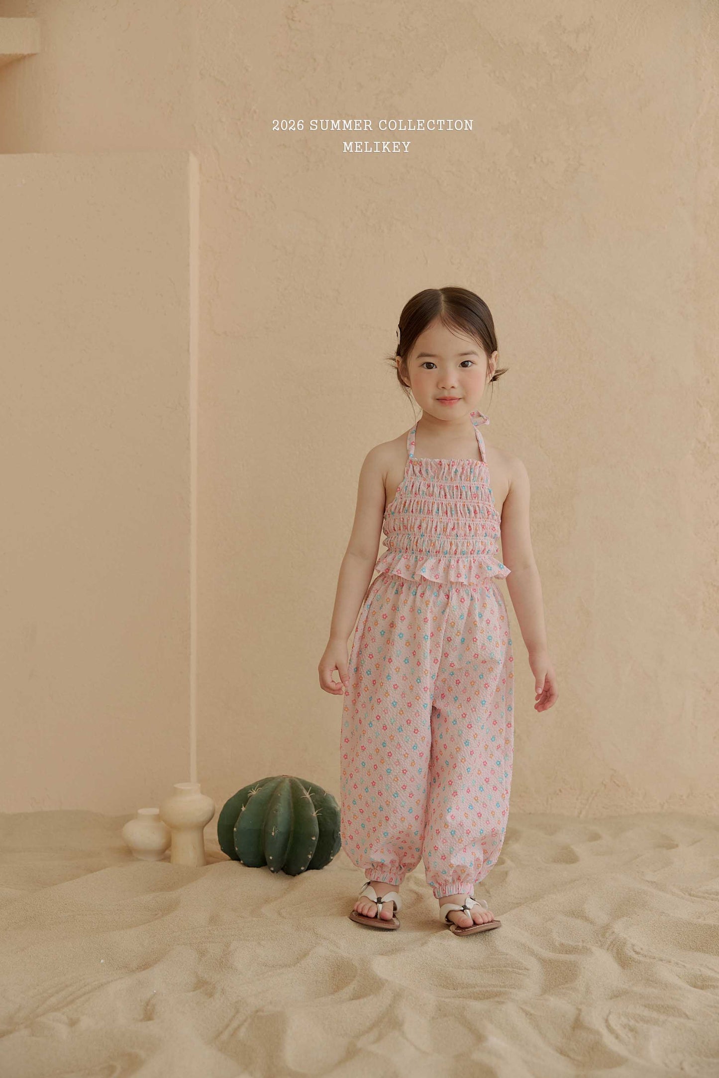 韓國童裝 26夏| ME65 Jelly Flower Frill Set (90-130cm)