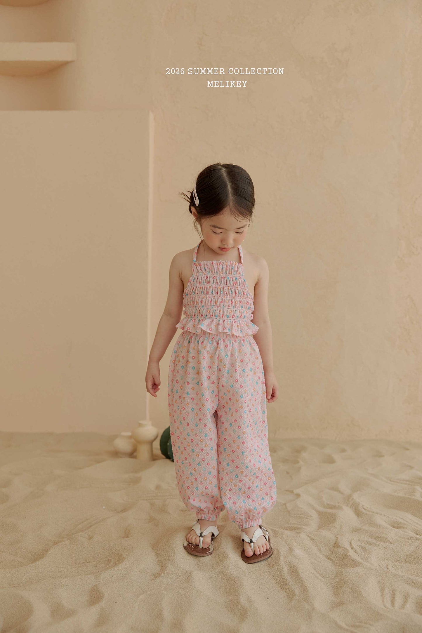 韓國童裝 26夏| ME65 Jelly Flower Frill Set (90-130cm)