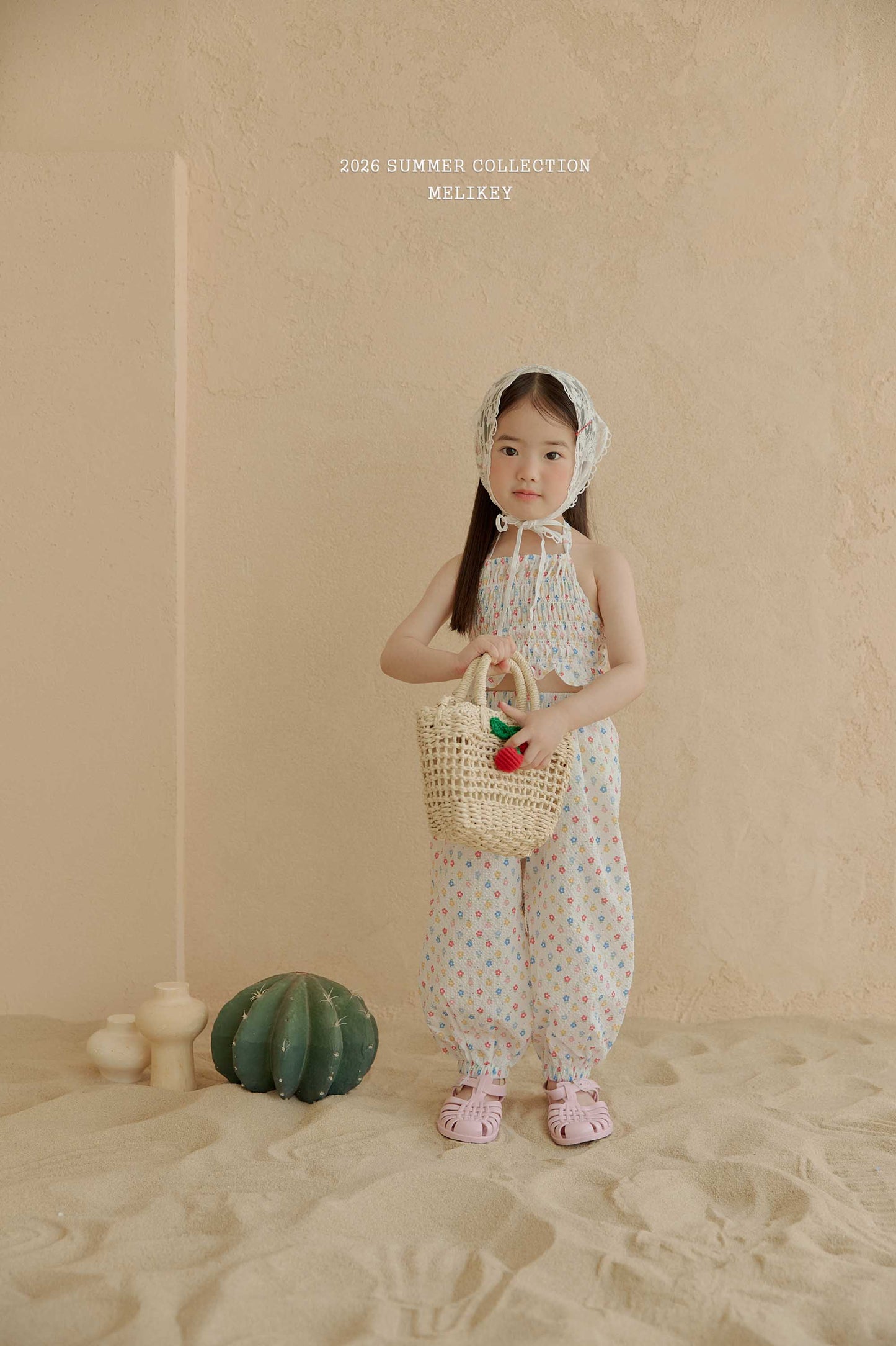 韓國童裝 26夏| ME65 Jelly Flower Frill Set (90-130cm)