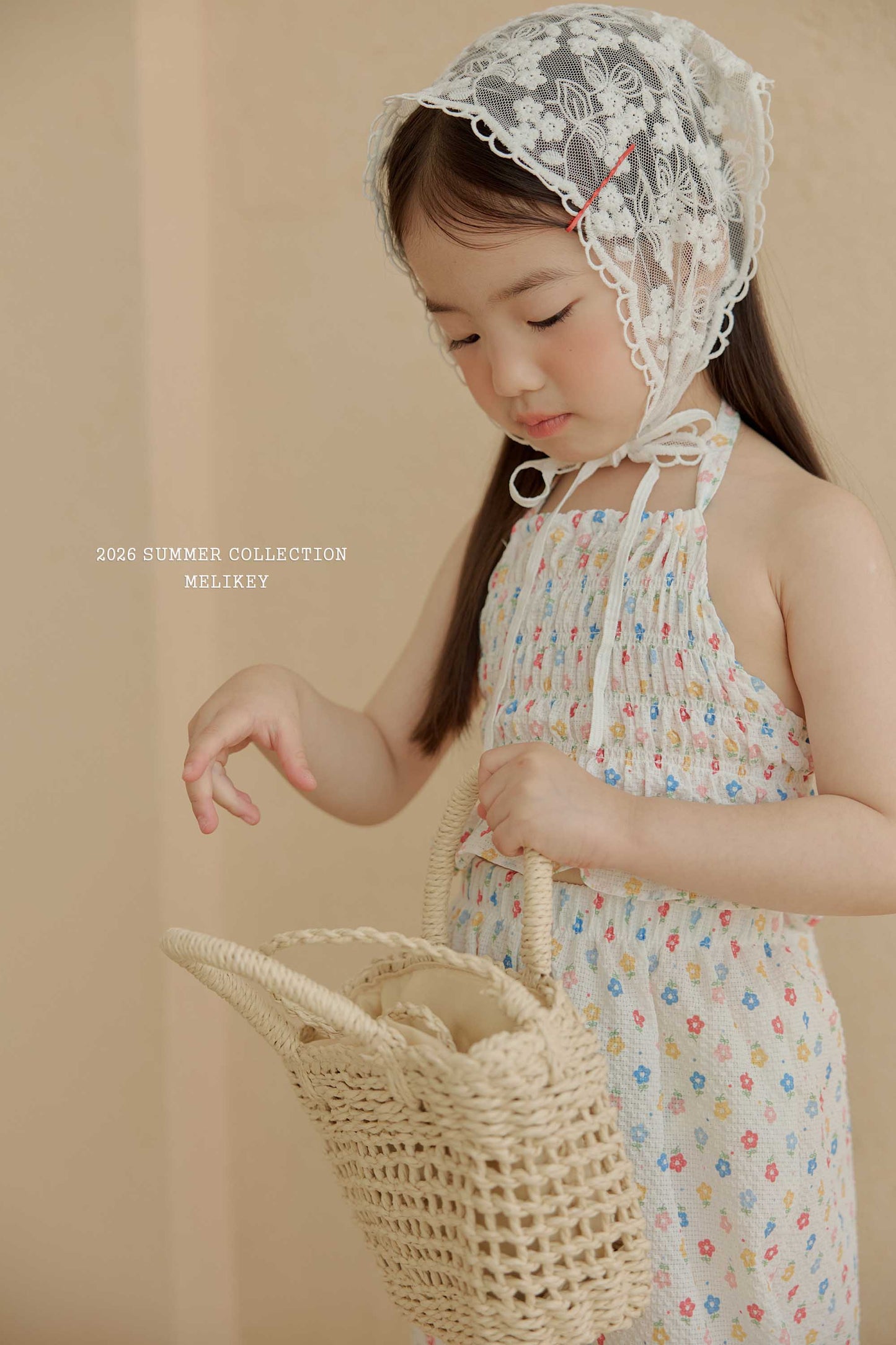 韓國童裝 26夏| ME65 Jelly Flower Frill Set (90-130cm)