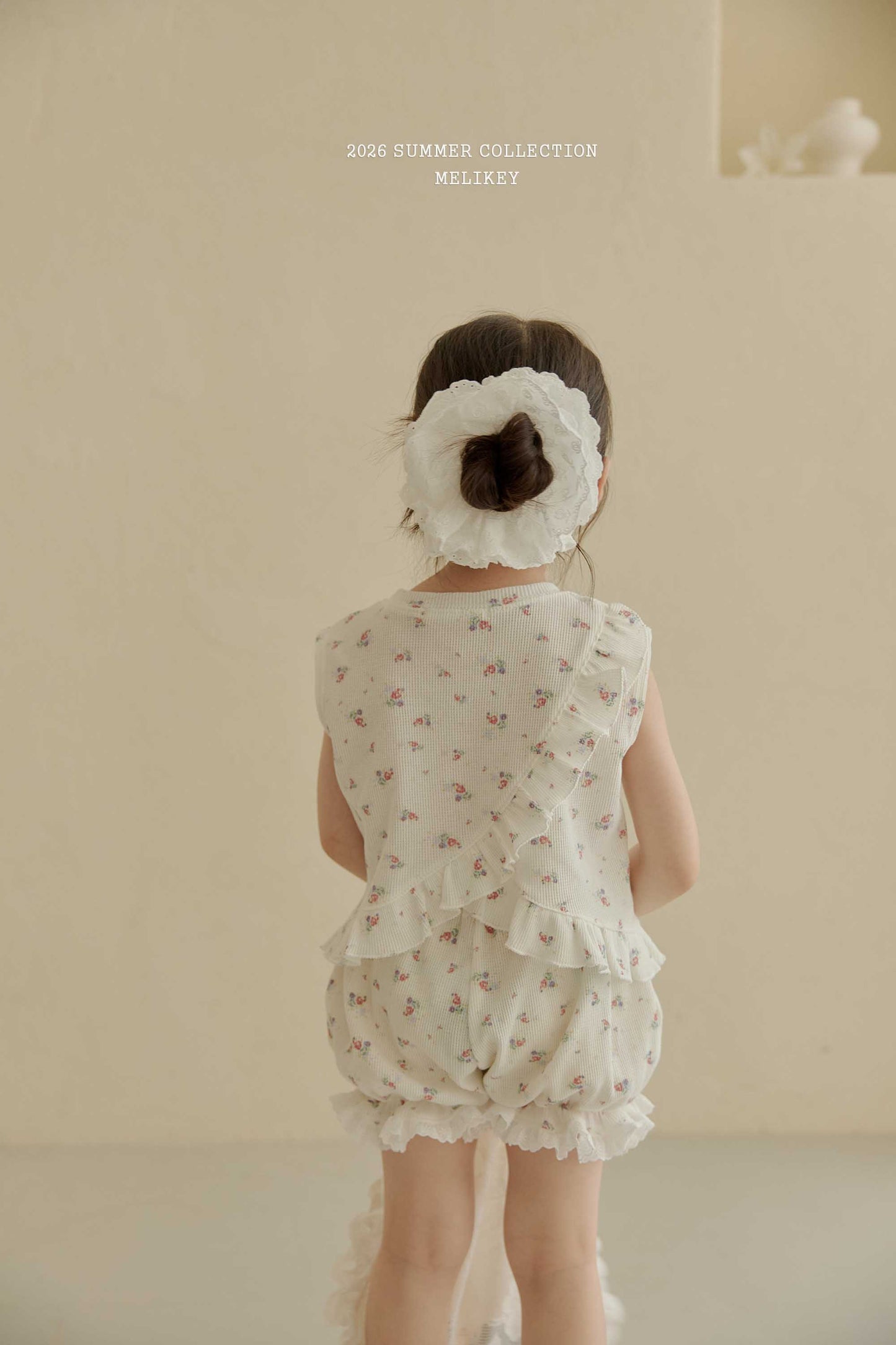 韓國童裝 26夏| ME44 Dindin Frill Sleeveless T Dindin 荷葉邊無袖T恤 (80-140cm)