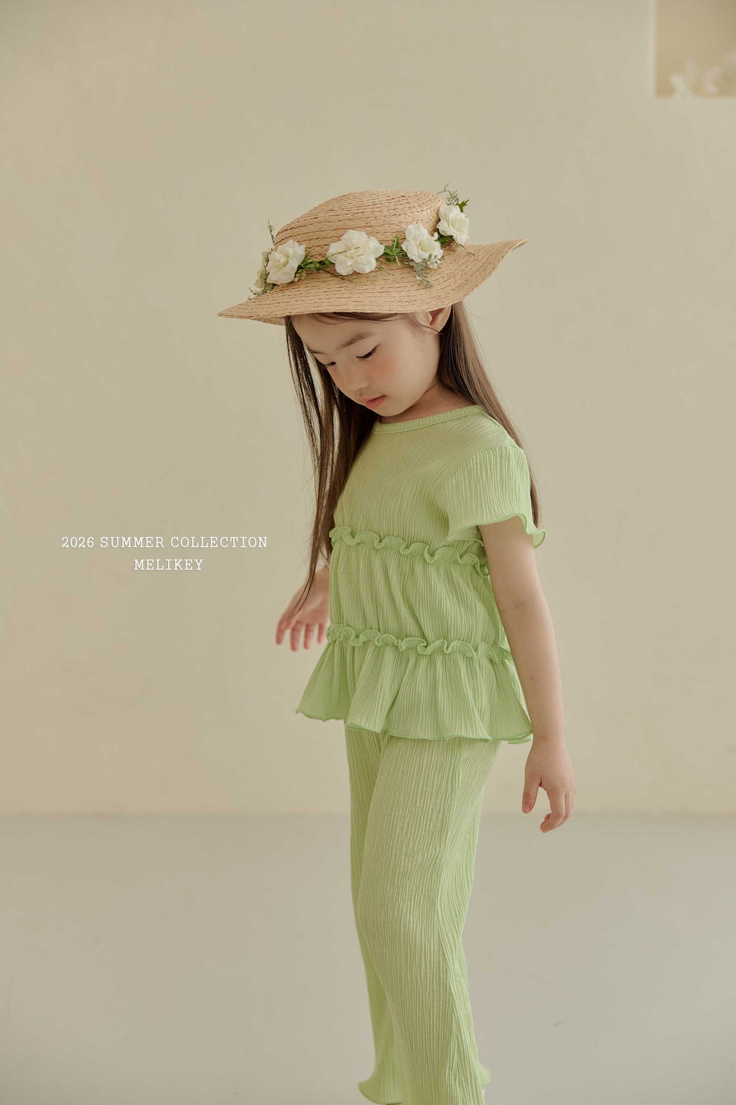 韓國童裝 26夏| ME55 Cancan Pleats SET 層層百褶套裝 (80-140cm)