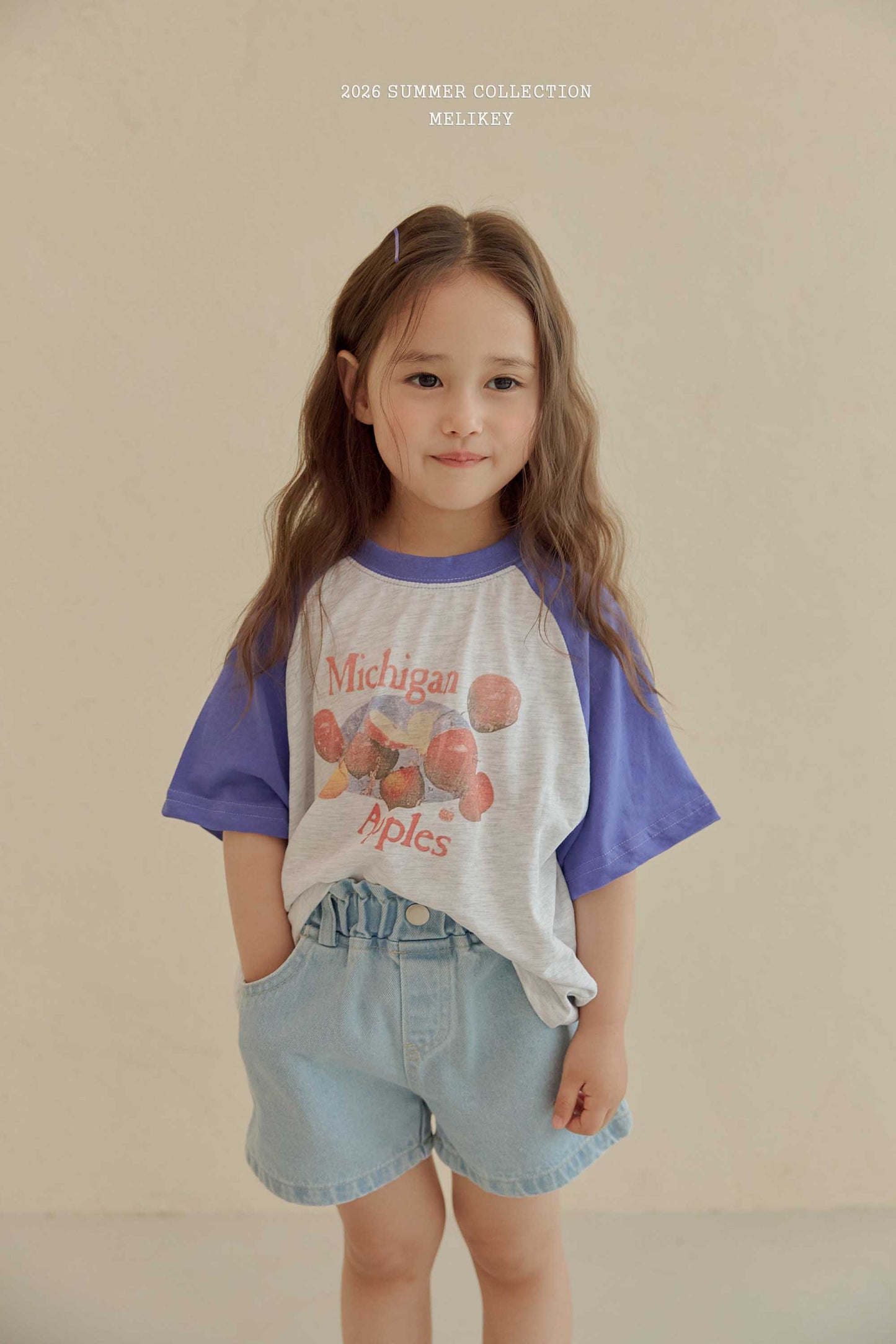 韓國童裝 26夏| ME40 Apple Raglan T 蘋果插肩T恤 (80-140cm)
