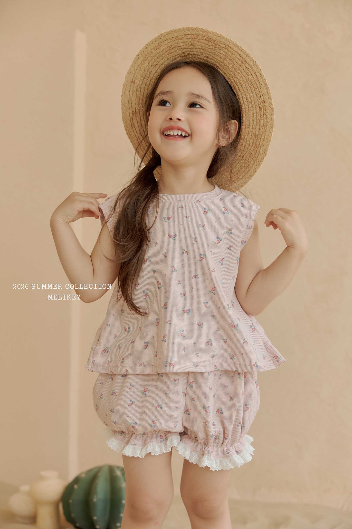 韓國童裝 26夏| ME44 Dindin Frill Sleeveless T Dindin 荷葉邊無袖T恤 (80-140cm)