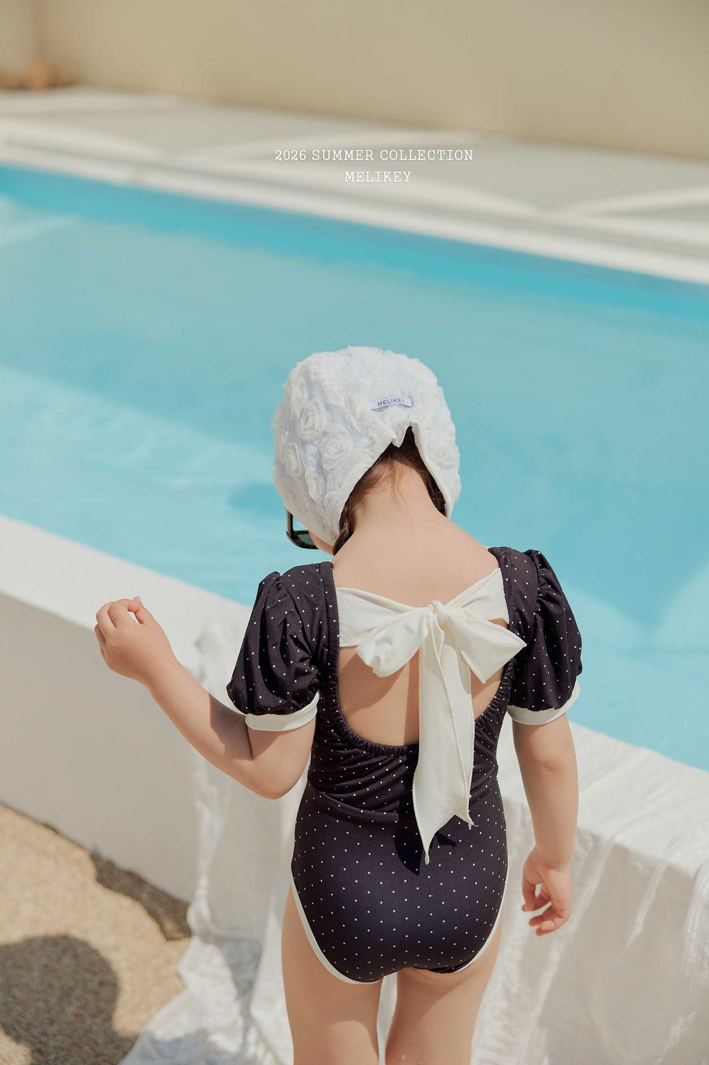 韓國童裝 26夏| ME63 Rose Lace Swim Cap 玫瑰蕾絲泳帽 (FREE)