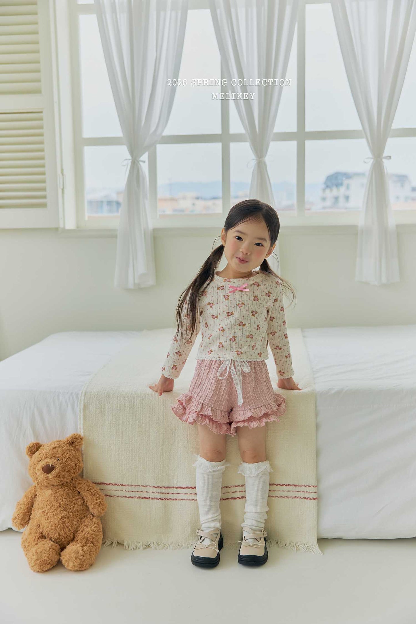 韓國童裝 26春 | ME26144  Frill Short Pants