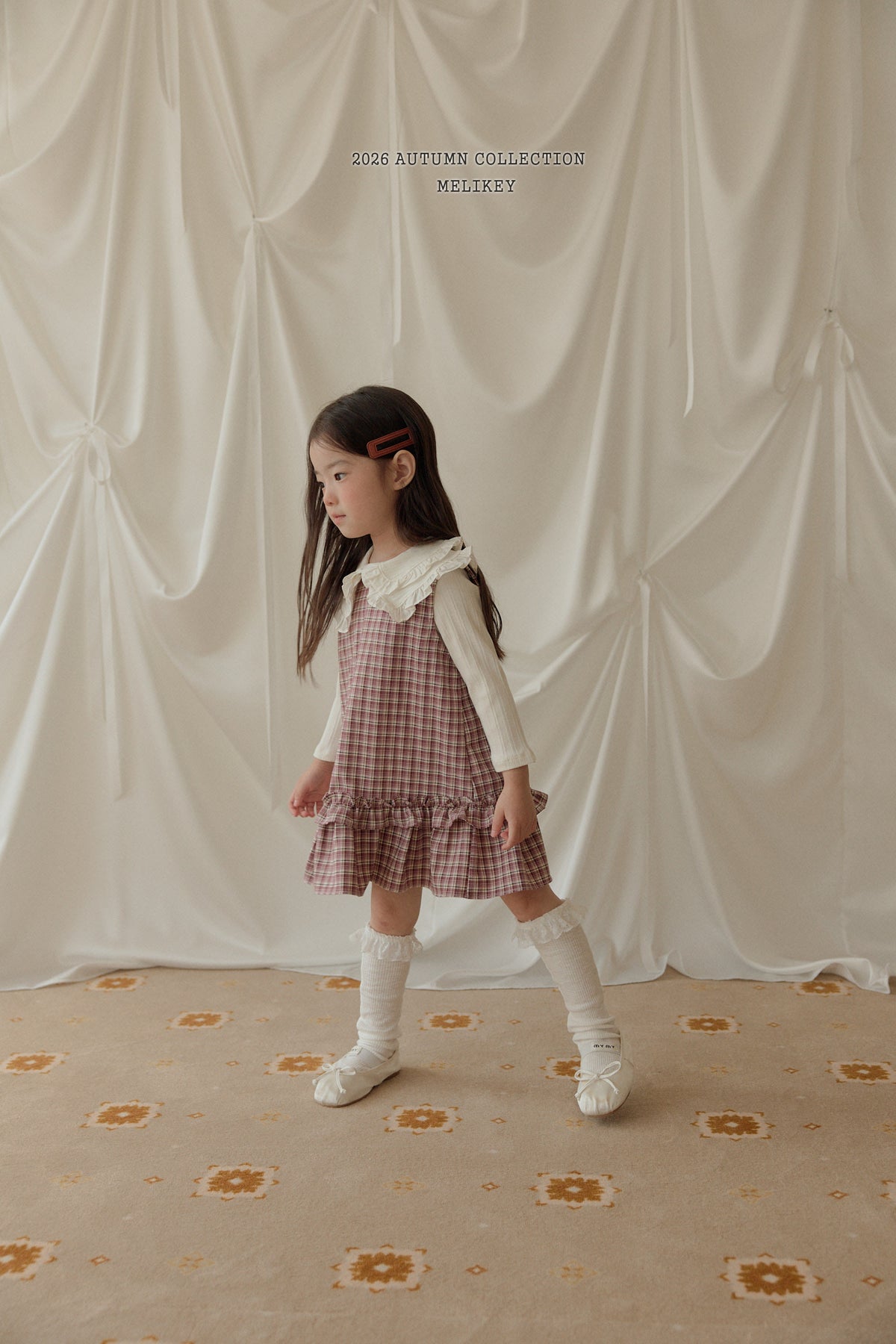 韓國童裝 26秋| ME15 Double Collar T-shirt 上衣 (80-140)
