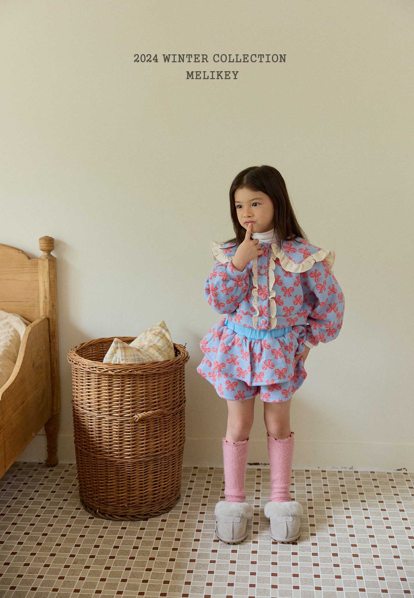 韓國童裝 25秋冬 | ME25451 Classic Ribbon Pants