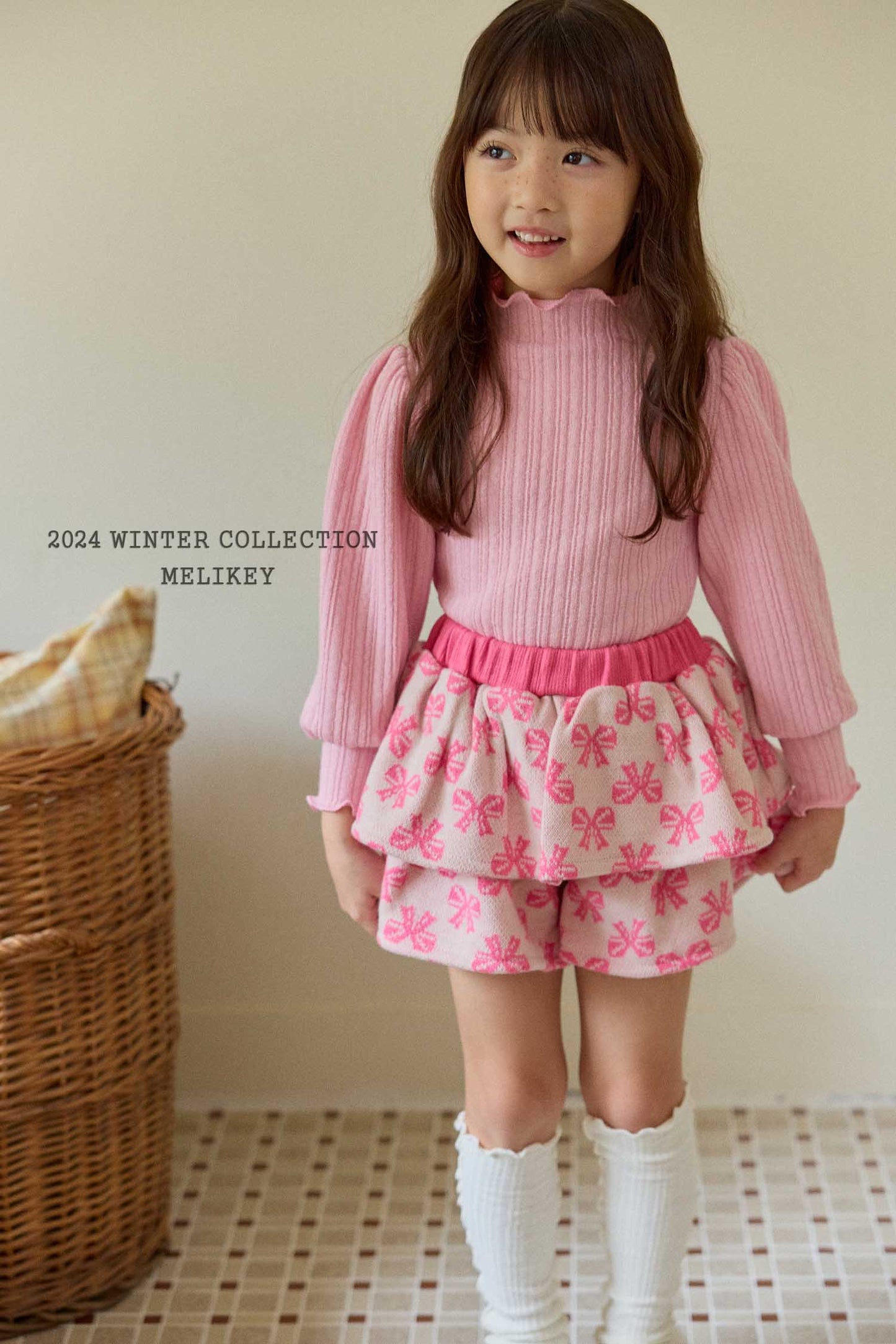 韓國童裝 25秋冬 | ME25451 Classic Ribbon Pants